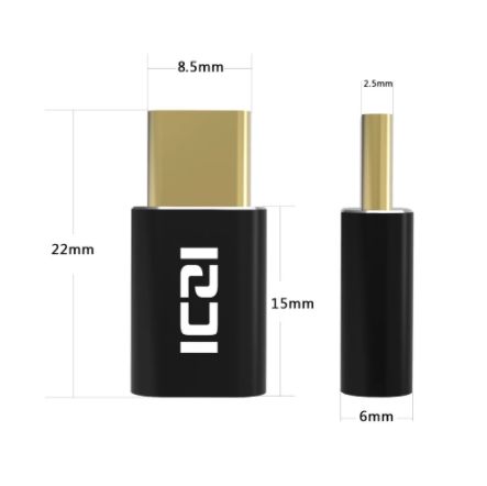Позолоченный usb type С - micro USB адаптер с OTG