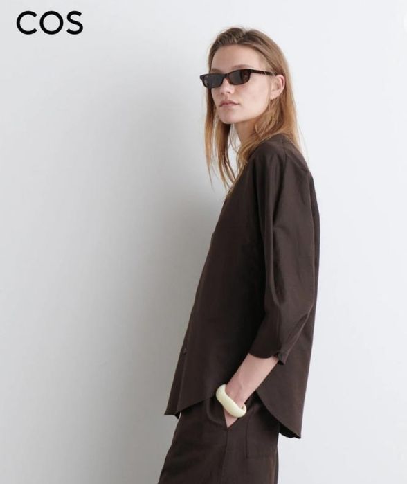 Cos вузькі сонцезахисні окуляри  котяче око з черепаховою оправою