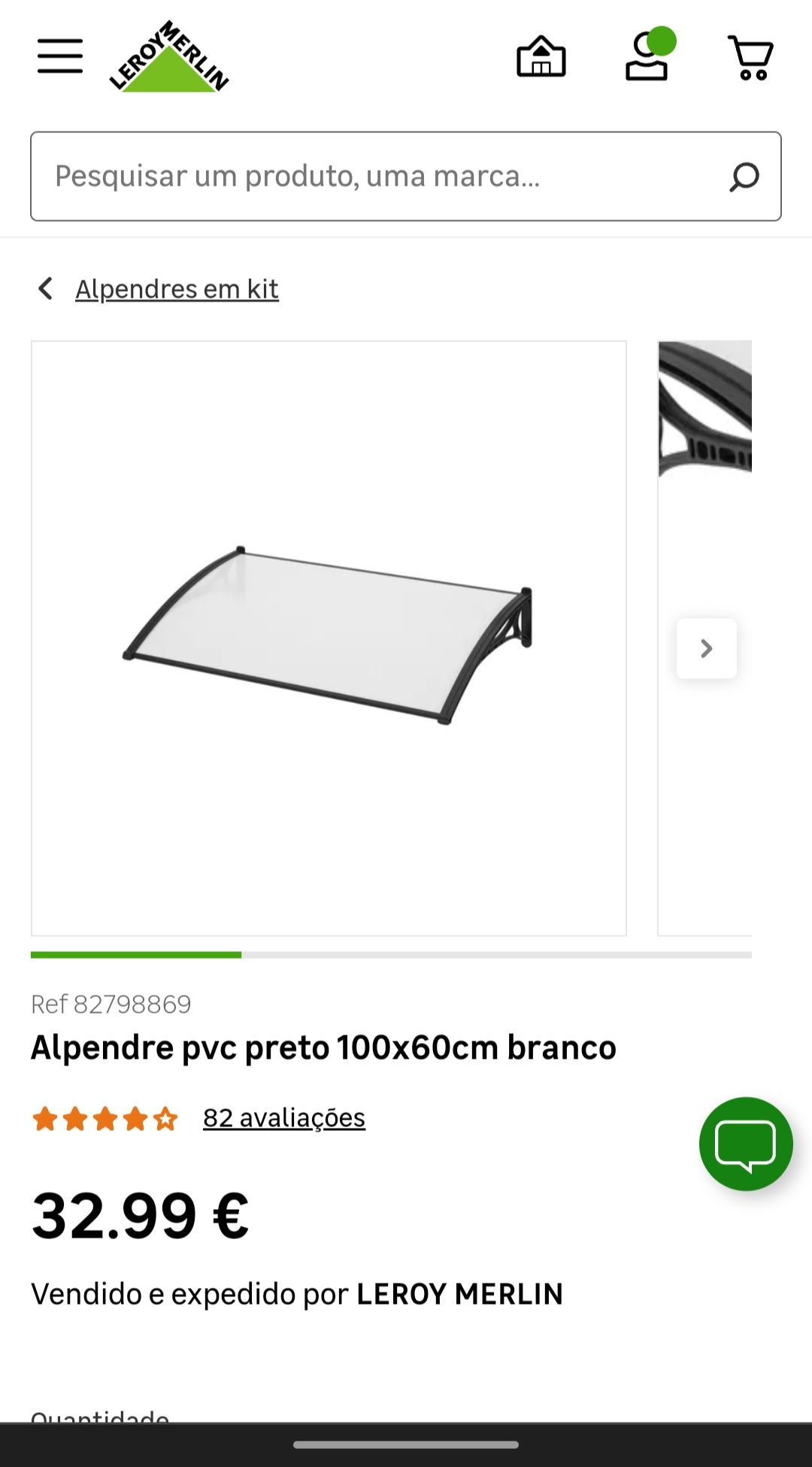 Alpendre PVC 100x60