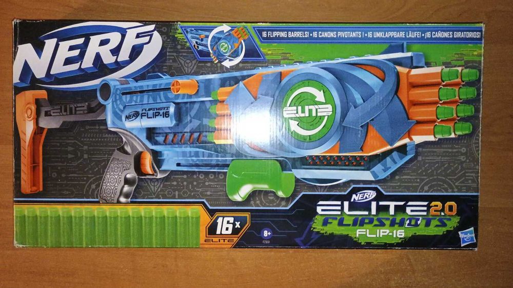 Іграшковий бластер Nerf Elite 2.0 Flipshots Flip-16 поновлена коробки