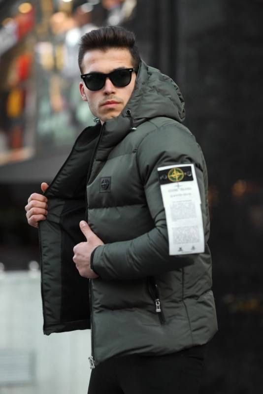 Чоловіча зимова куртка стоун ісланд Stone Island стоун айленд [S-XXL]