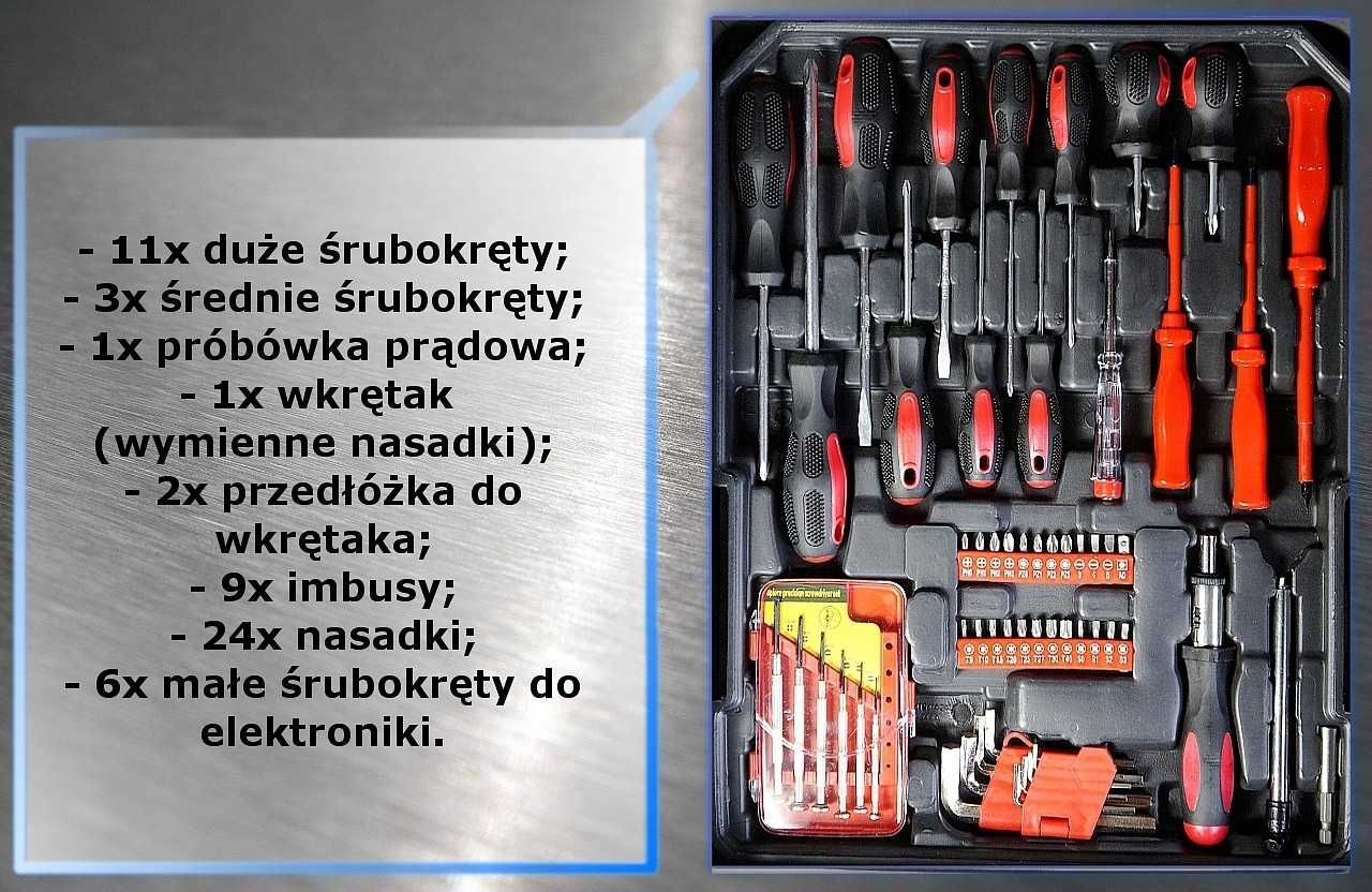 SKRZYNKA narzędziowa WARSZTATOWA 194 ELEMENTY walizka narzędzia