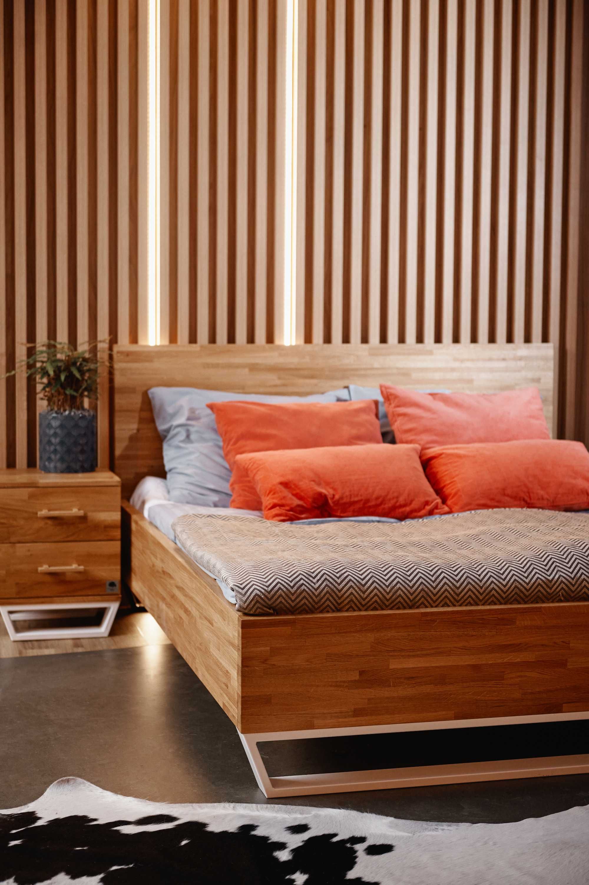 Łóżko Dębowe w stylu loft