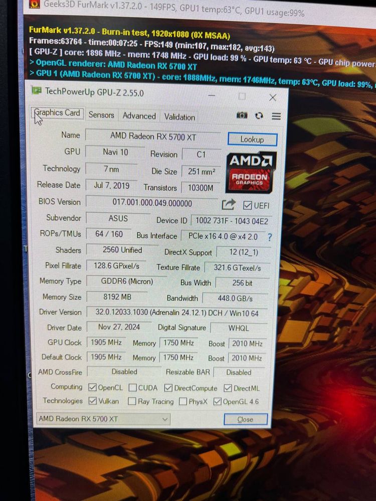 Відеокарта ТОП Asus ROG Strix RX 5700XT 8GB GDDR6 256bit KLAVAcomp