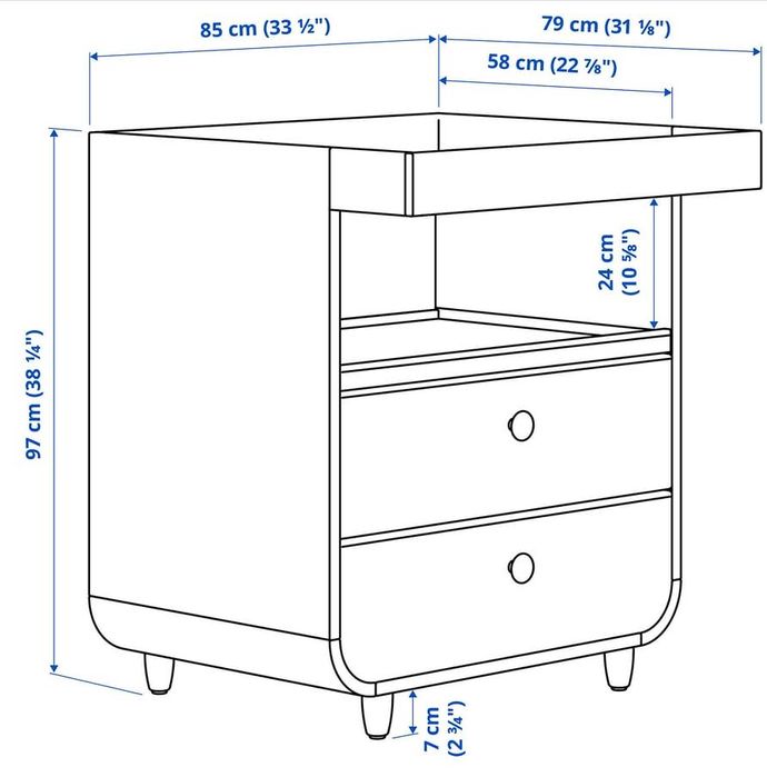 Wielofunkcyjna Komoda z Przewijakiem, biała - IKEA MYLLRA