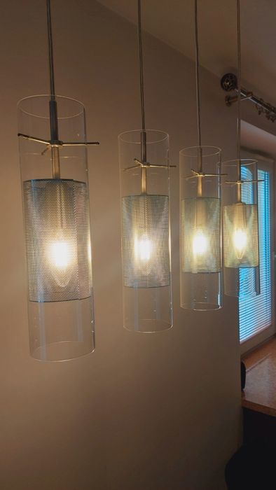 Lampa wisząca szklana/metal