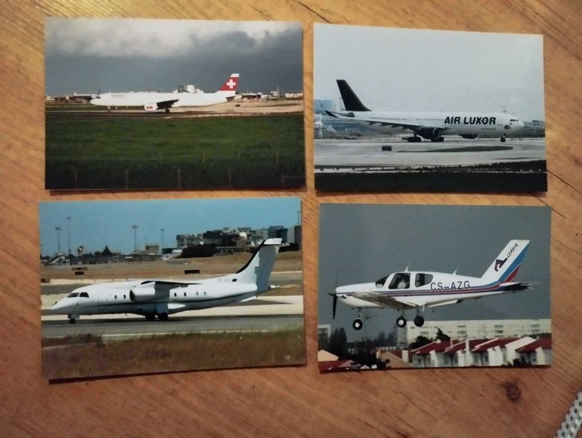 Conjunto de 110 fotografias de aviões