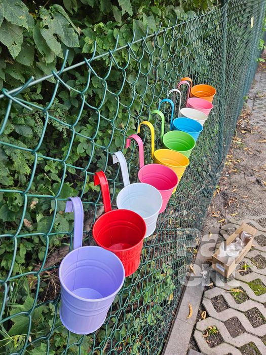 Doniczki kolorowe 10 sztuk na rośliny wiaty do ogrodu na balkon taras