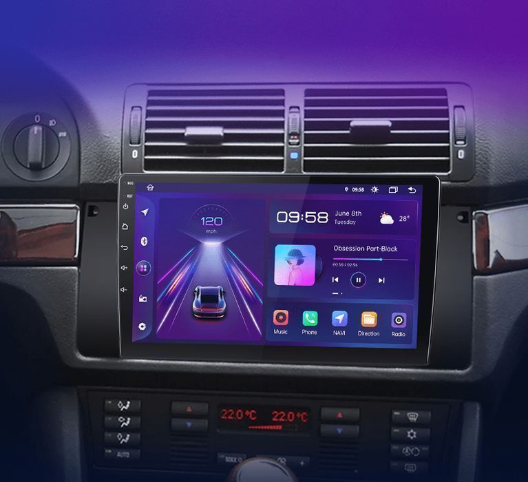 Radio nawigacja BMW 5 E39 E53 X5 M5 Carplay Android V1 Plus 2GB 32GB