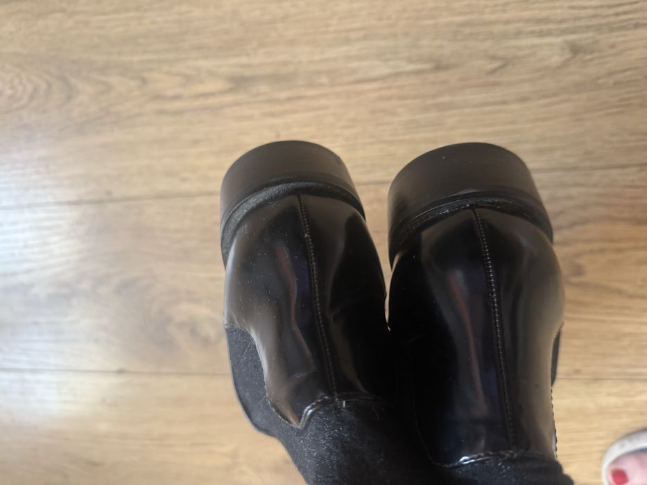 botki Zara ze skarpetą