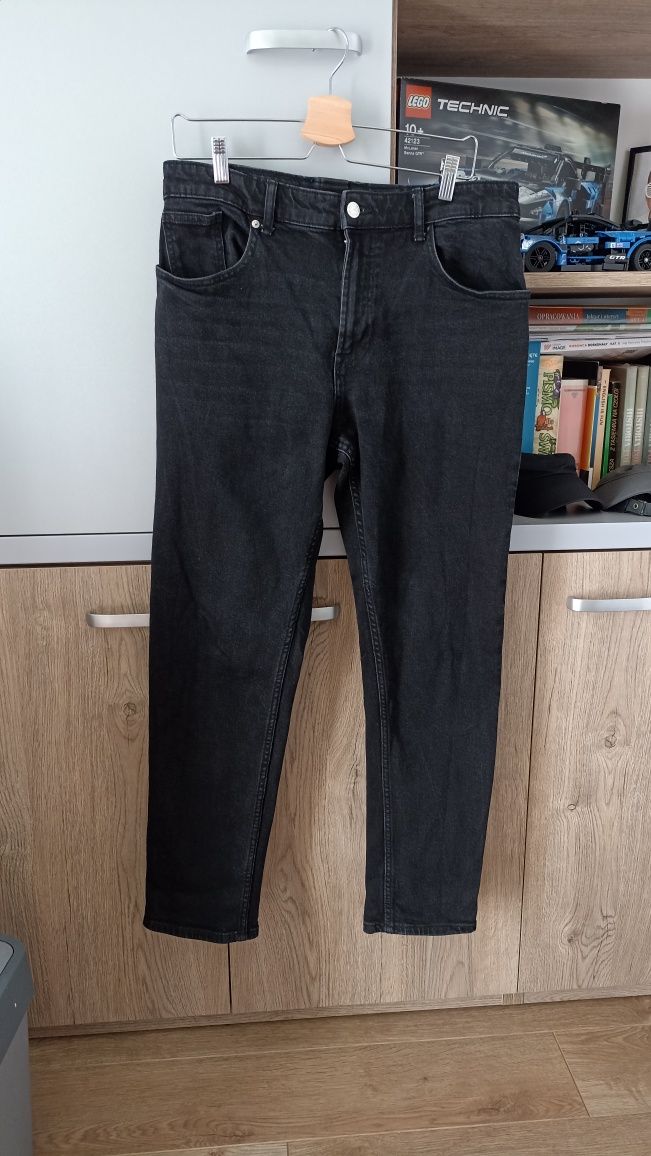 Spodnie męskie jeansy czarne Zara