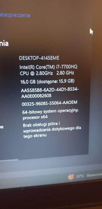 Laptop Lenovo Legion Y520 i7-7700HQ