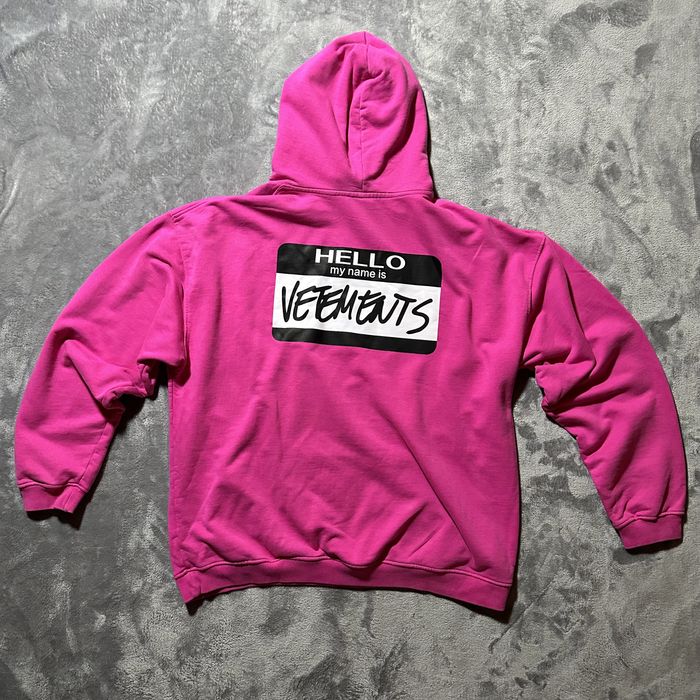 Худі Vetements Pink (HELLO my name is)