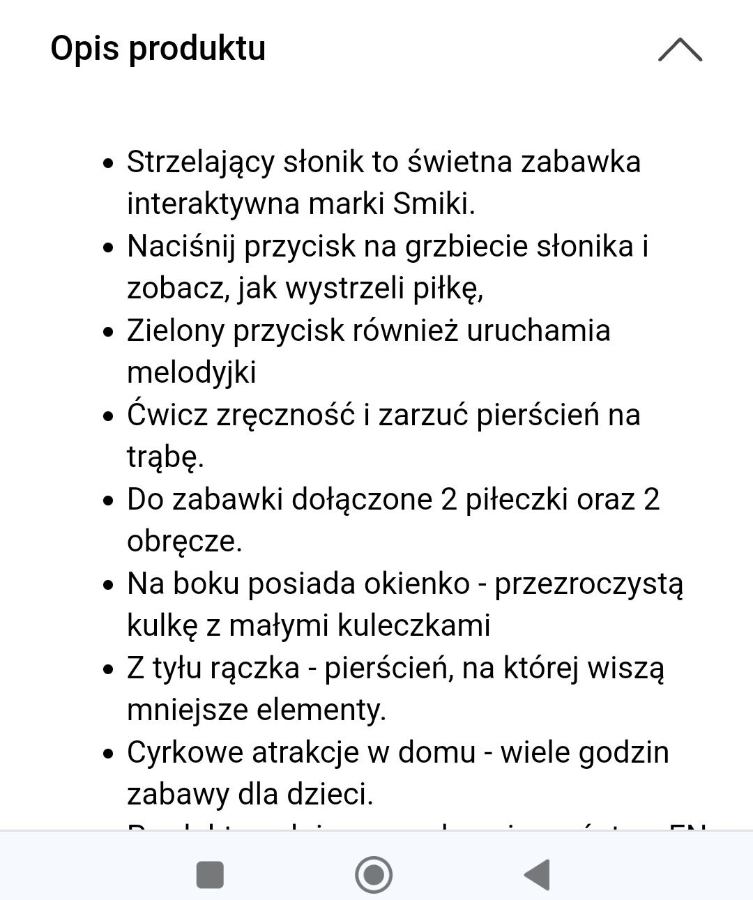 Strzelający słonik Smiki