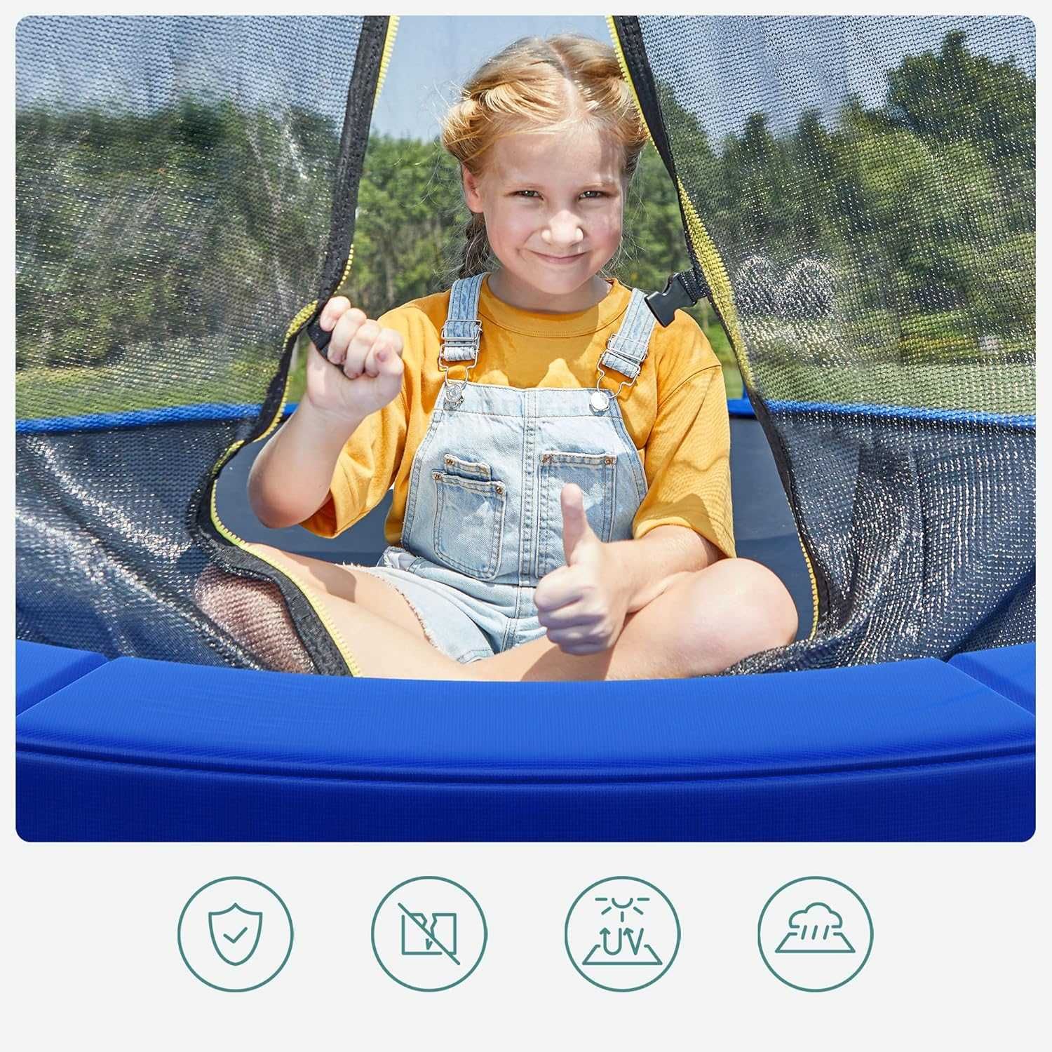 Mata Bezpieczeństwa Pokrowiec Osłona Sprężyn Do Trampoliny 427cm 14ft