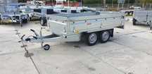 Neptun N13-263 2 kps  przyczepa z kołami pod spodem 263x144x40 cm hamowana 1300 kg 2oś