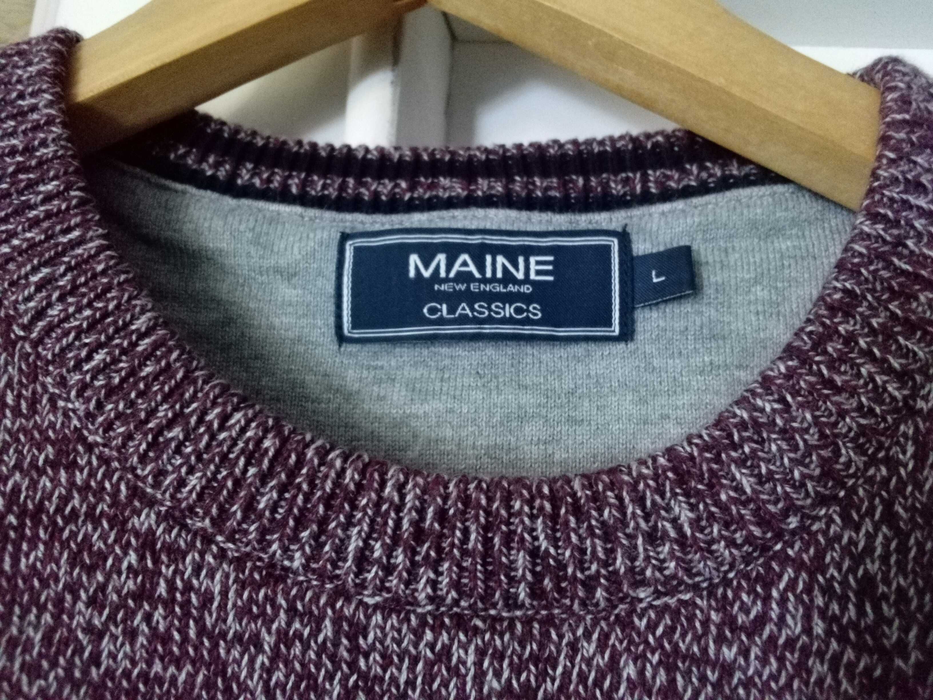 jak NOWY bawełniany MAINE new england sweter męski melanżowy L