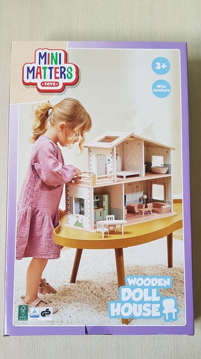 Domek drewniany dla lalek mini matters mebelki