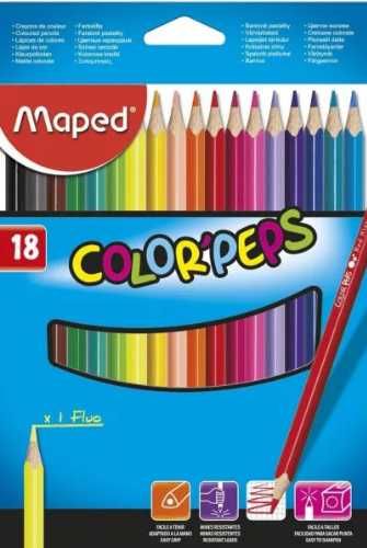 Kredki Colorpeps trójkątne 18 kolorów MAPED