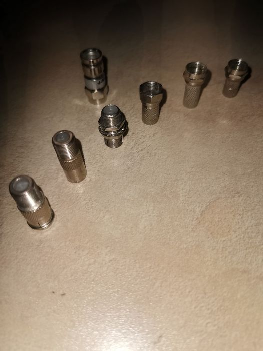 Wtyk antenowy męski, żeński, beczka, złącze F, efka