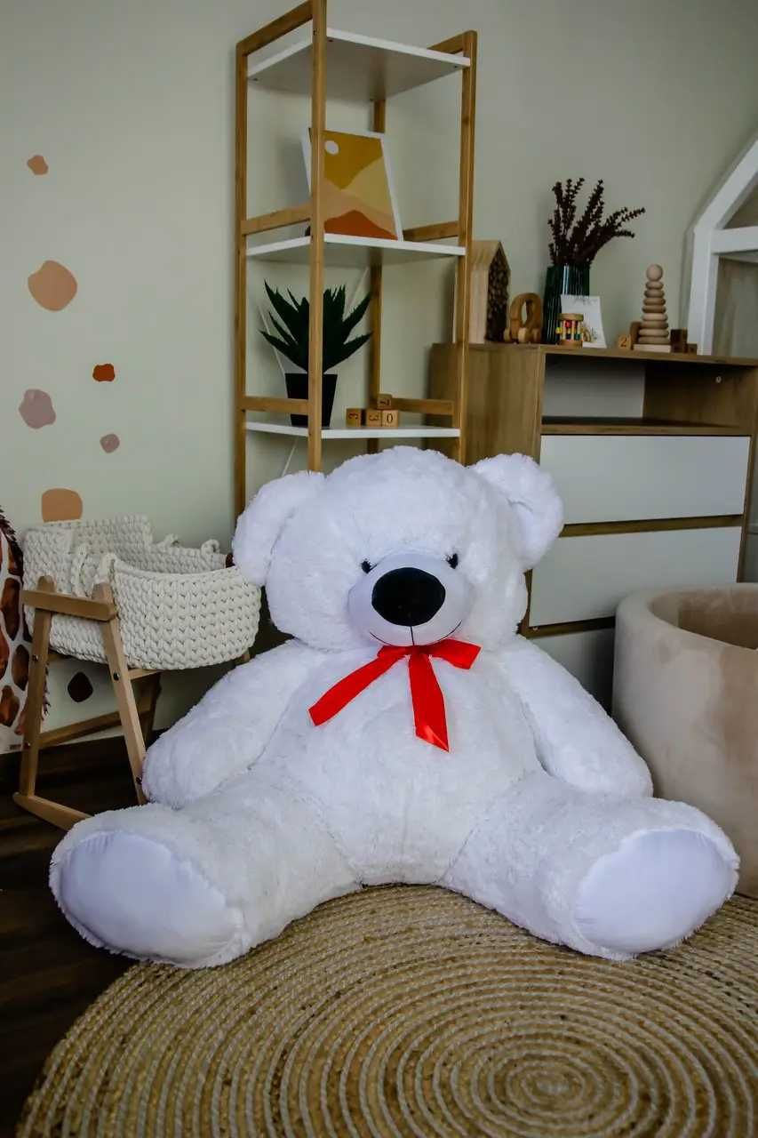 М'яка іграшка, ведмідь Томмі, высота 150 см, білий