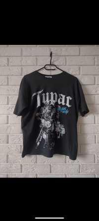 Szara koszulka Tupac coquette vintage y2k retro grunge basic opium