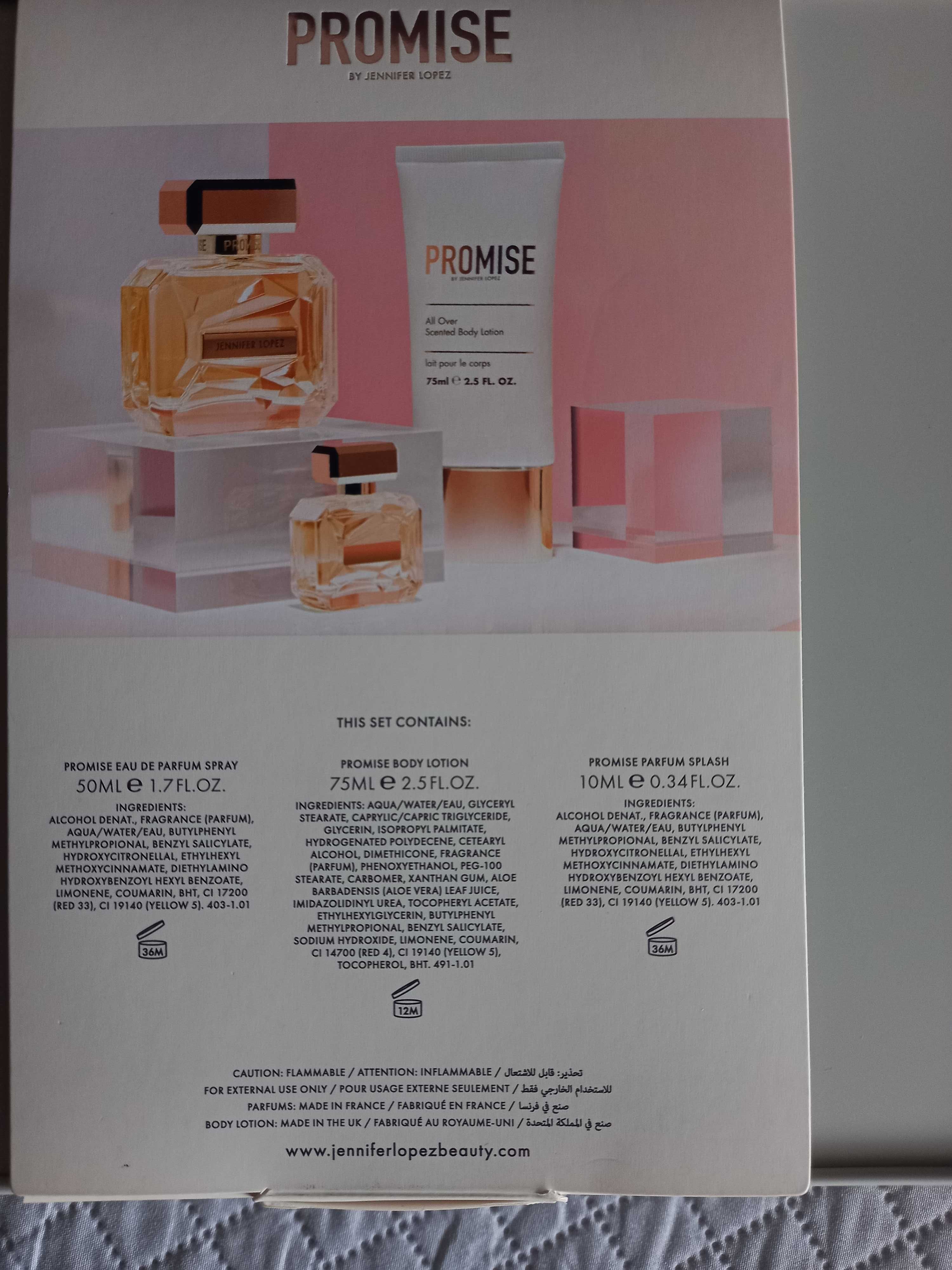 PROMISE Jennifer Lopez zestaw perfumy i balsam do ciała 3 elementy