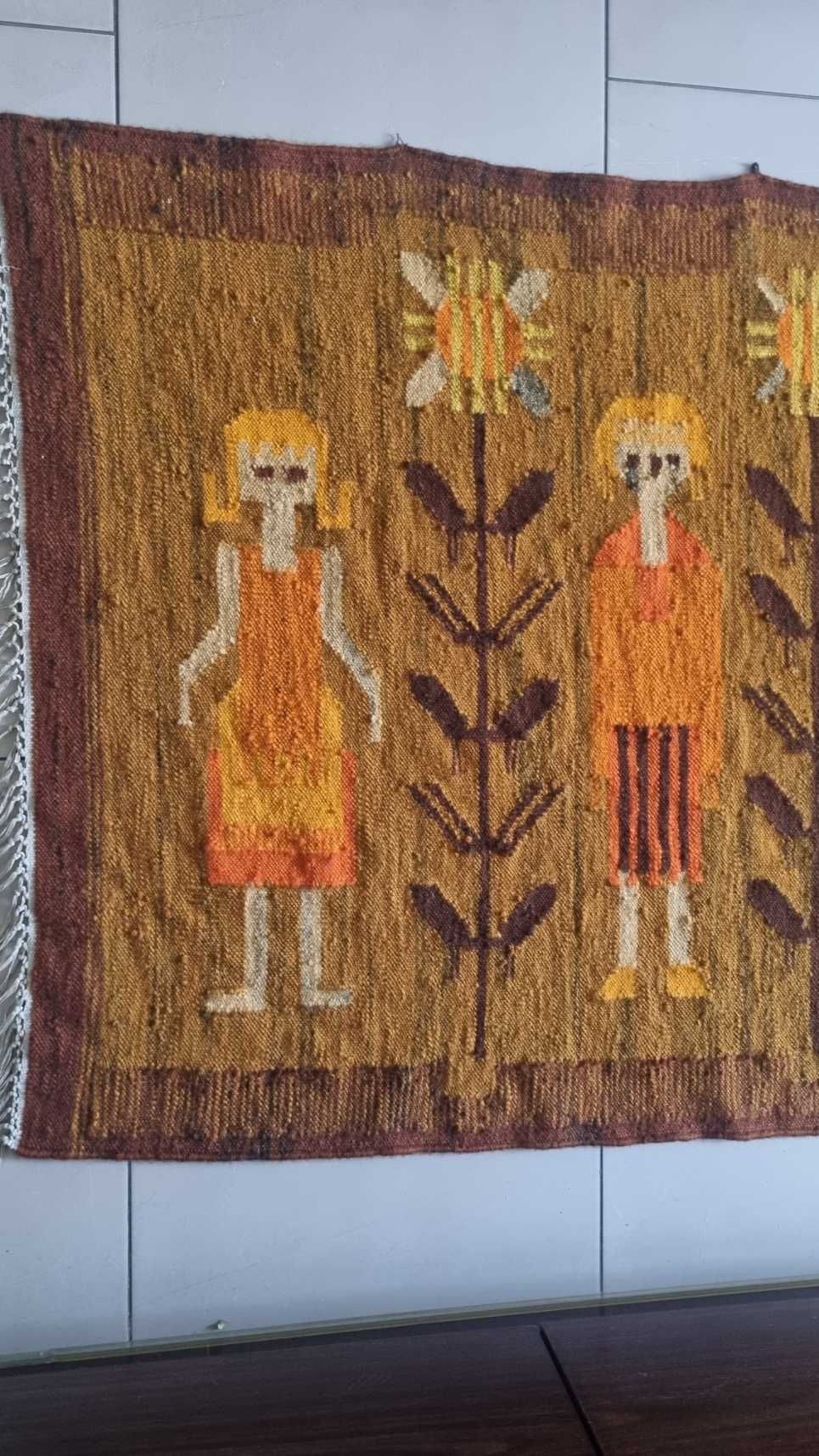 Kilim wełniany Design PRL lata 60 Cepelia