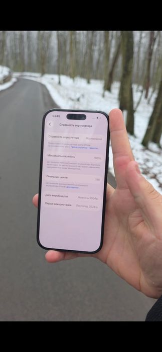 Iphone 16 pro. Європа фізична сімкарта акумулятор 100%