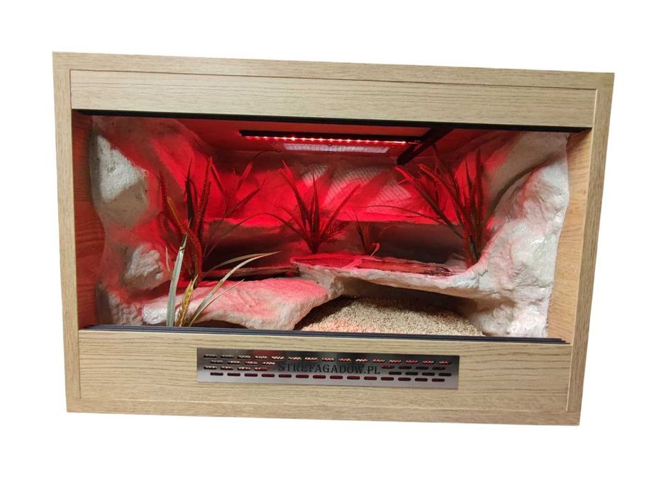 Terrarium pustynne nr784 60/40/40 dla gekona lamparciego DOSTĘPNE