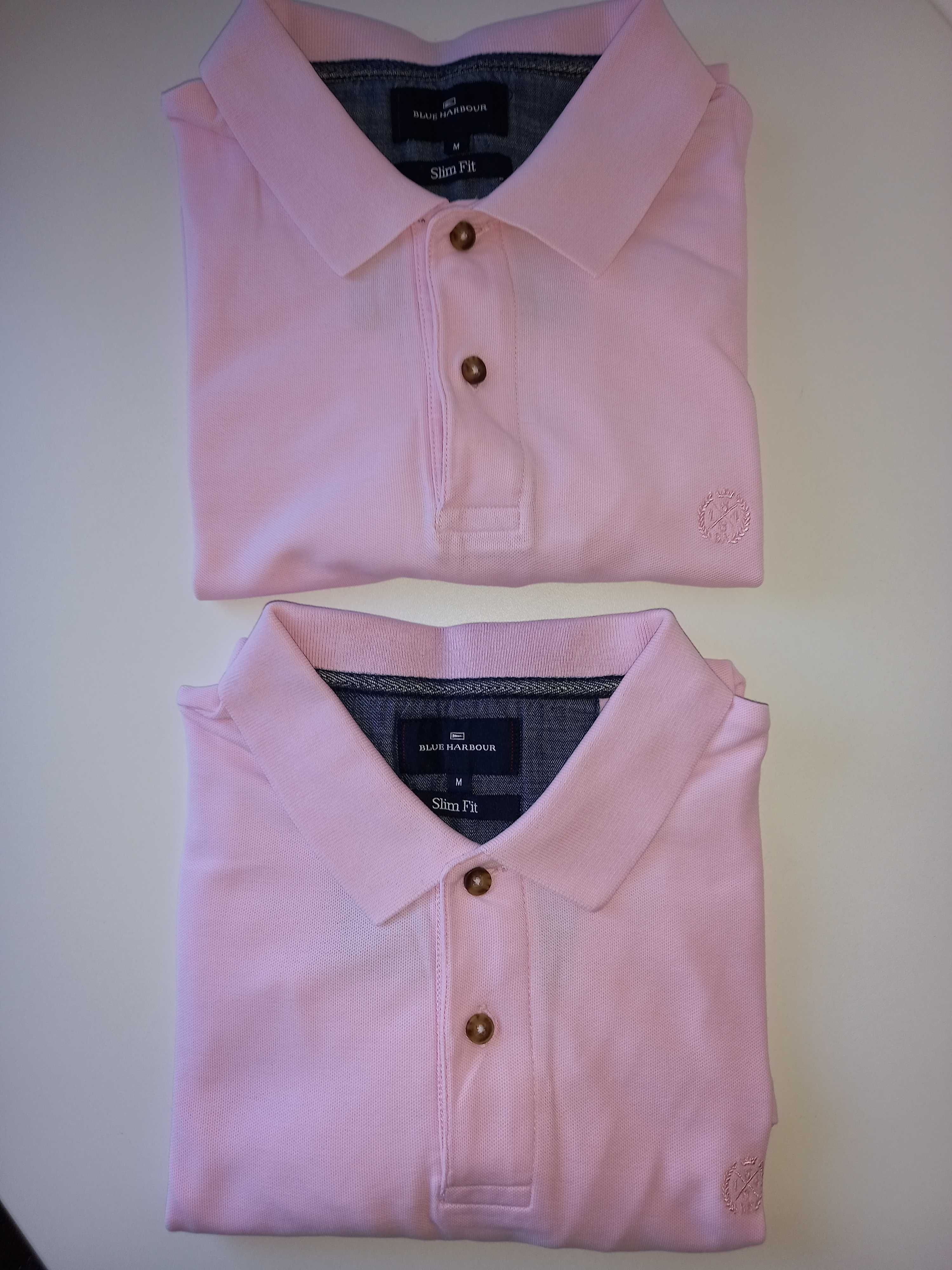 Zestaw 2 koszulek polo marki Mark&Spencer rozm M kolor różowy