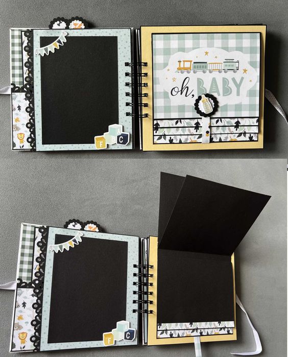 Album na zdjęcia prezent roczek dziecięcy chłopiec narodziny scrapbook