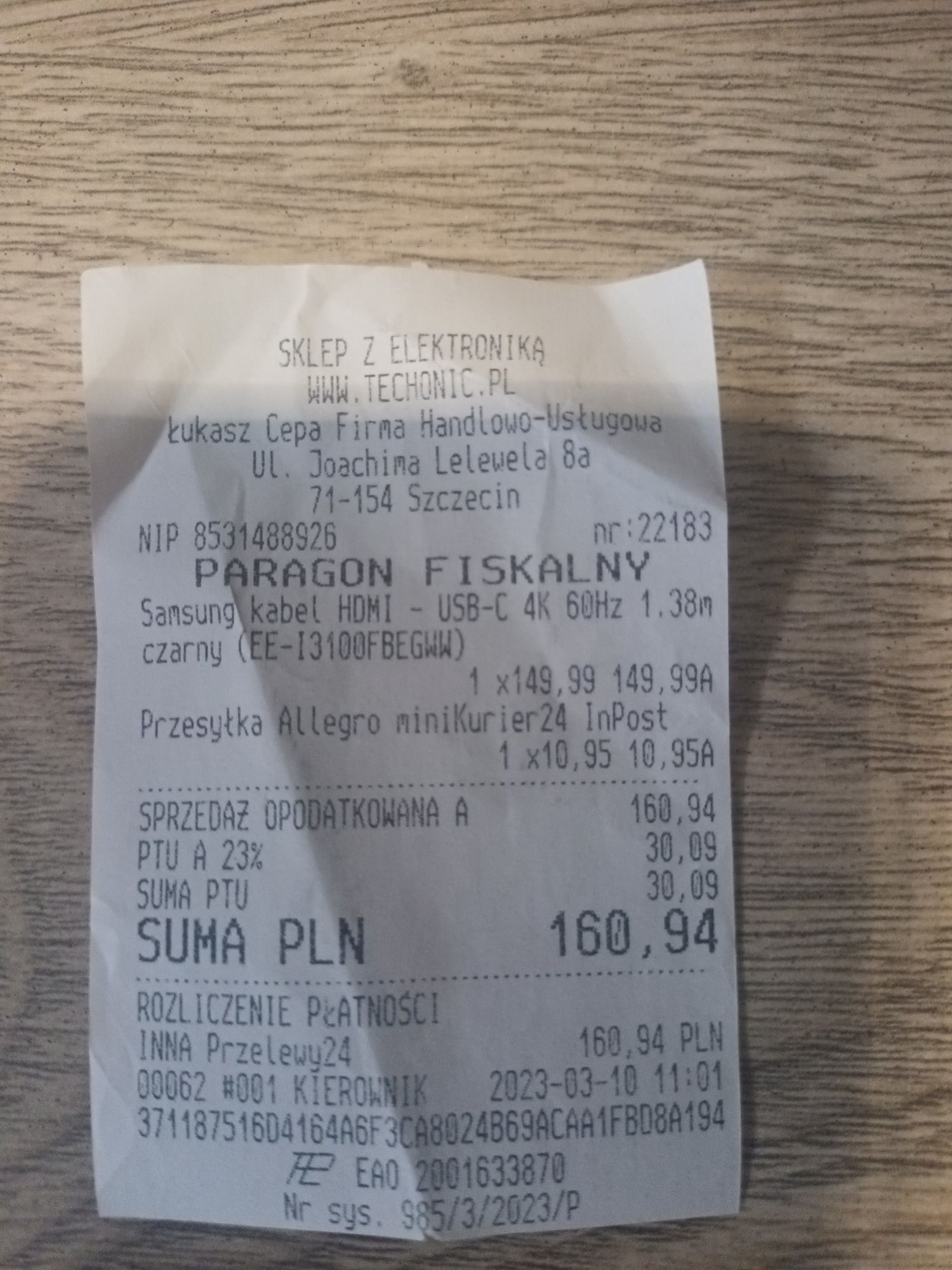 Samsung kabel HDMI - USB-C 4K 60Hz 1.38m czarny (nowy nie używany)