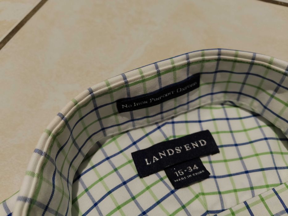 LANDS END USA - NOWA! z LOGO Markowa Koszula Męska rozmiar M
