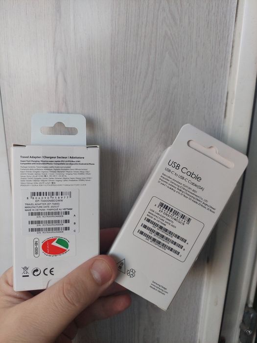 СЗУ Быстрая Зарядка Samsung 25W Белый с кабелем 5Ампер