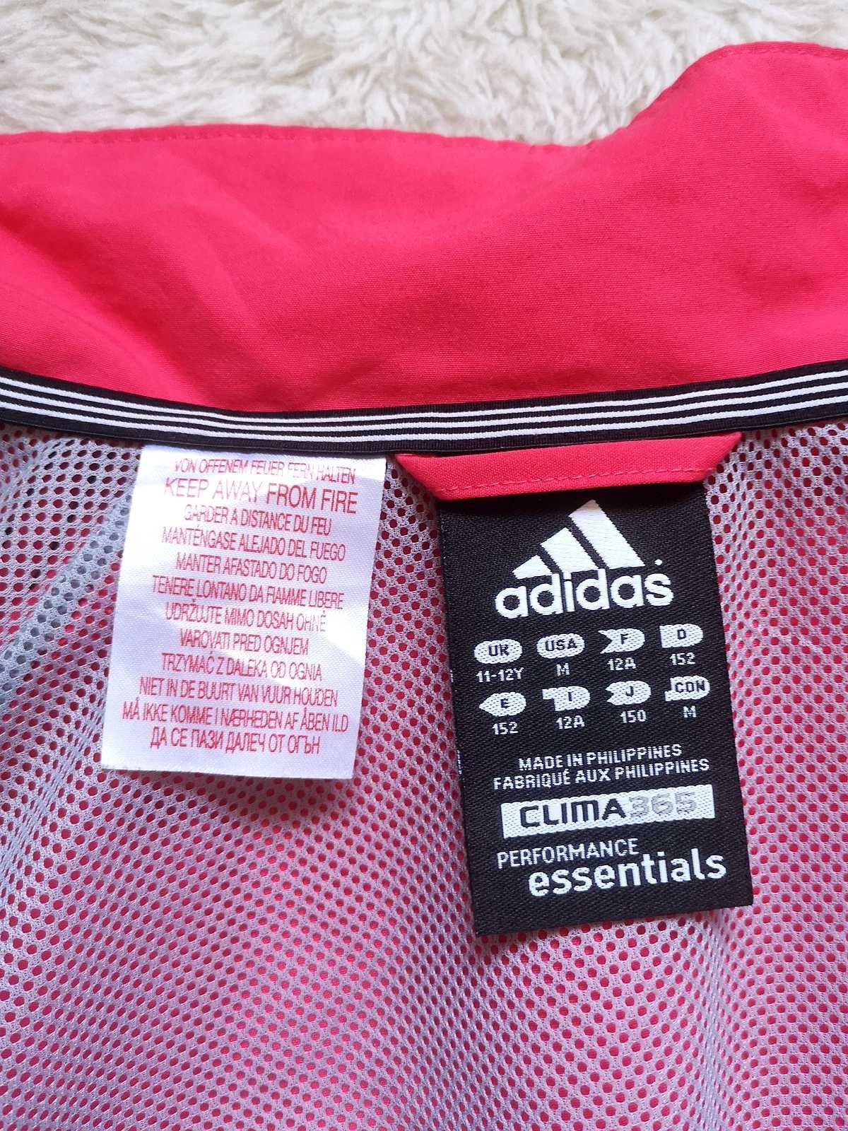 Malinowa cienka kurtka sportowa Adidas Climalite XS 34 wiatrówka bluza