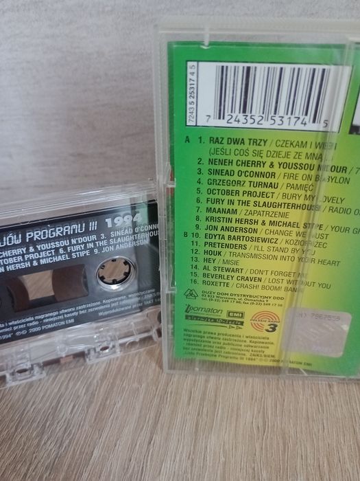 Lista przebojów programu III. 1994. Kaseta magnetofonowa.