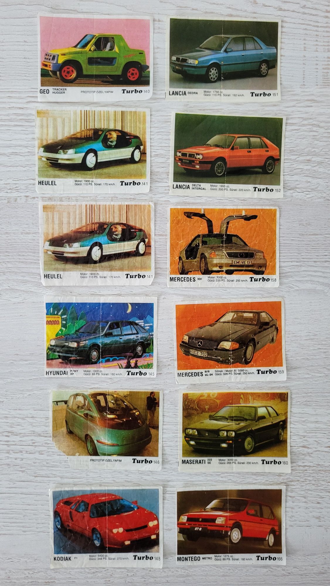 Karteczki obrazki auta guma turbo prl