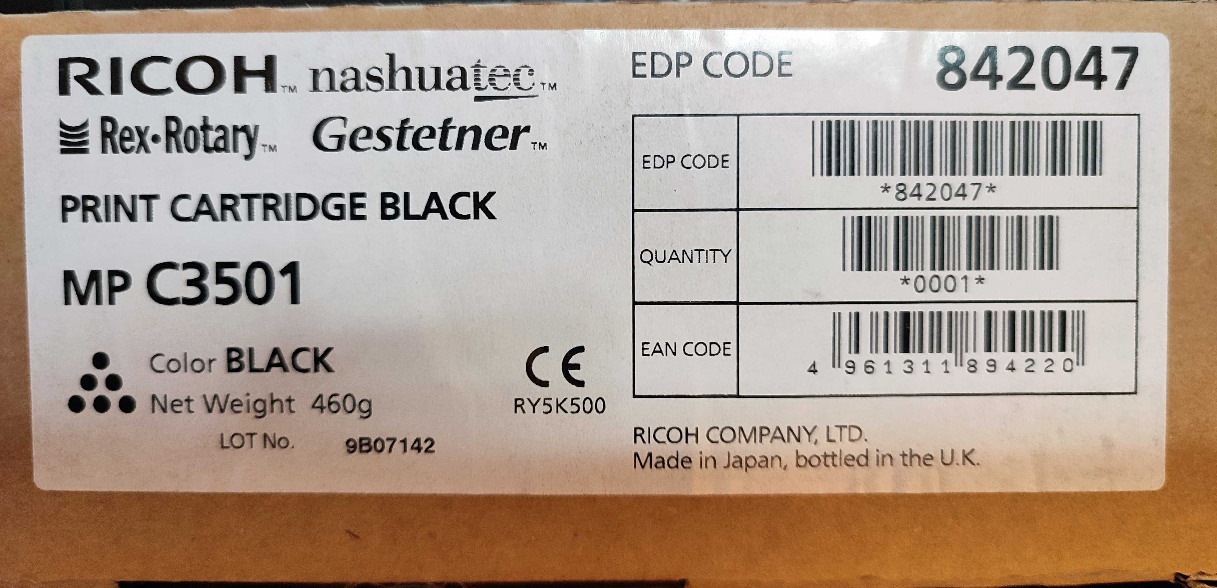 Toner Czarny MP C3501 (842047) 22 500 str.