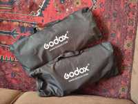 2 tiras de Softbox retangulares Godox com montagens Bowens
