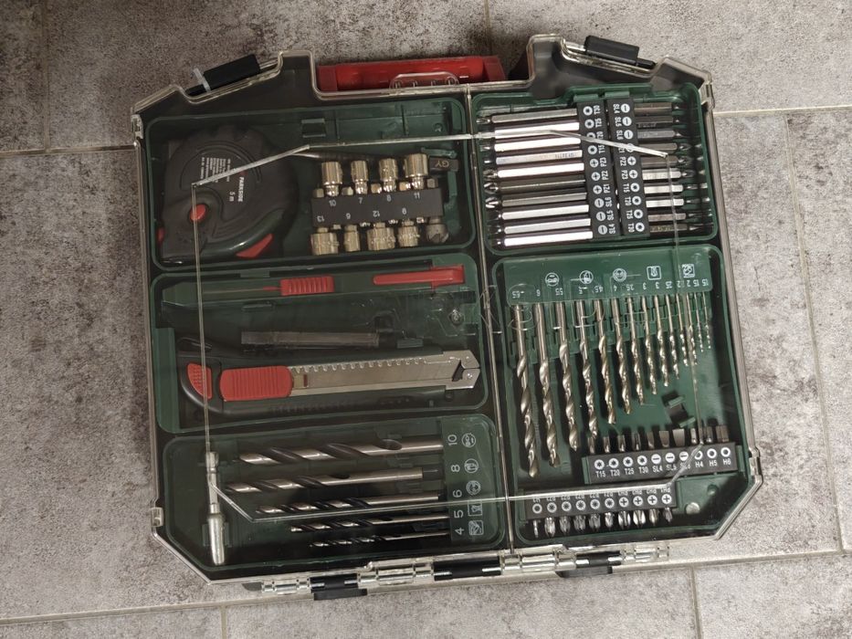 Parkside Wiertarkowkrętarka 20V, duży zestaw, 2 baterie, walizka