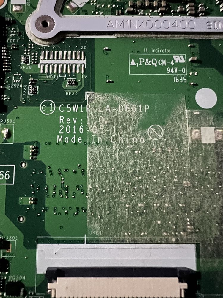 USB плата Acer ES1-523 524 C5W1R LA-D661P A4-7210 разборка ноутбука