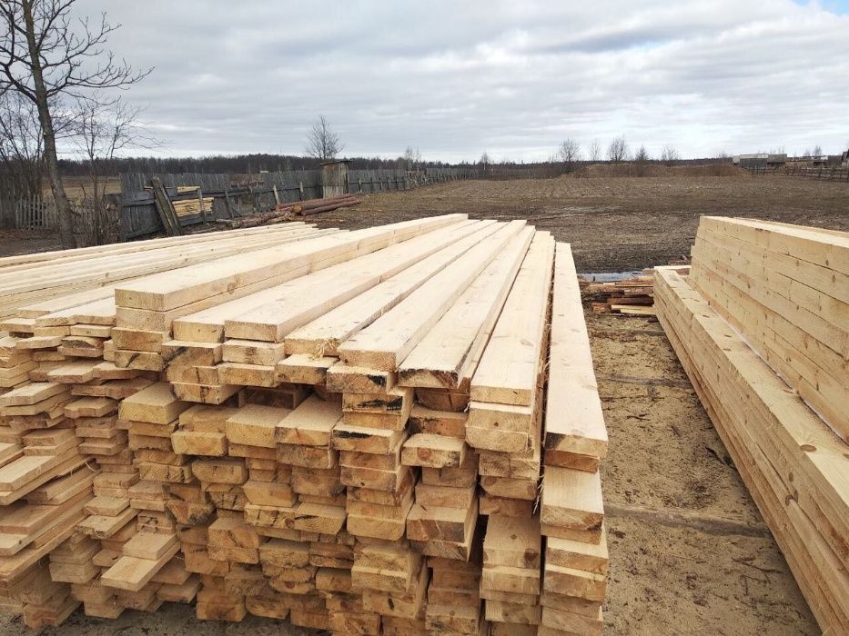 Брус обрезной 150*50 мм*6м ( Доска, Рейка )  Низкая цена