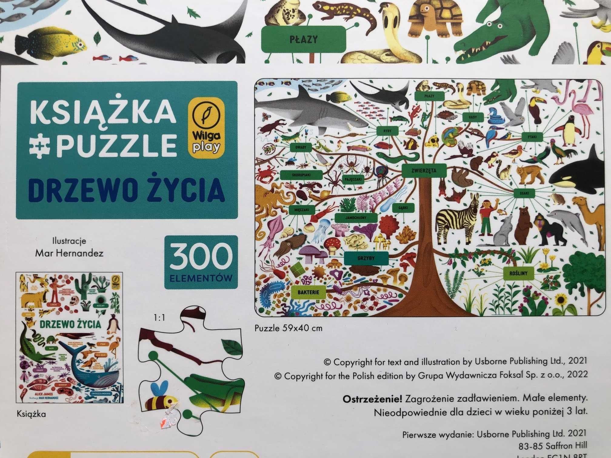 Książka i puzzle Drzewo życia: 300 elem. Pudełko z puzzlami i książką