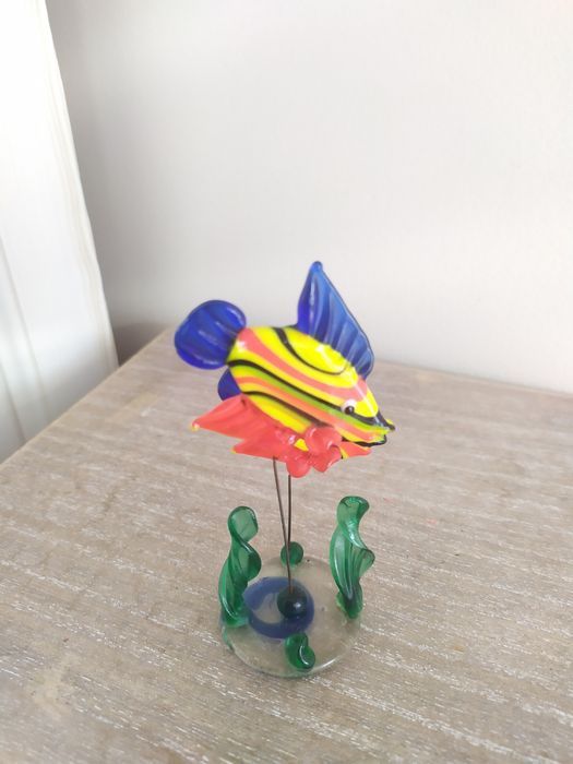 Rybka figurka szkło kolorowe Murano Stylowe starocia