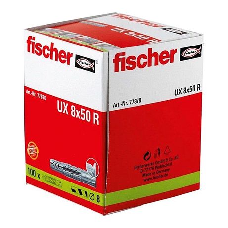 Kołki uniwersalne Fischer Ux 8 x 50 mm 100 szt.
