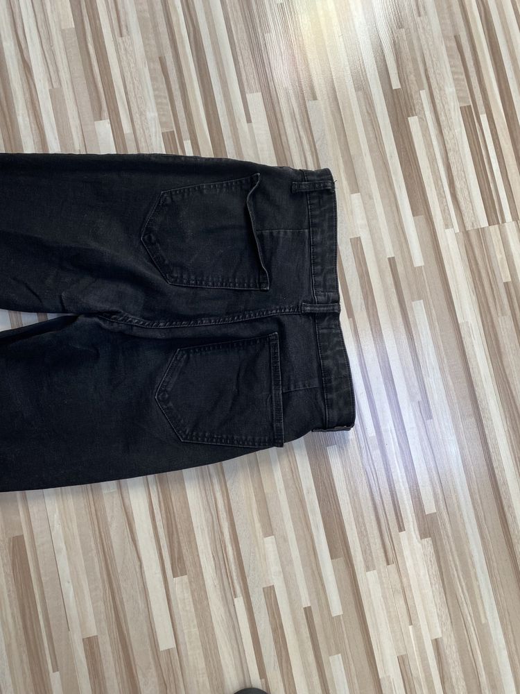 Czarne jeansy wysoki stan Zara roz 38