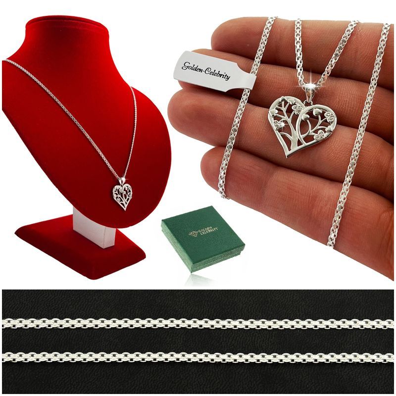 Elegancki Srebrny Łańcuszek Z Serduszkiem Ażurowym 925 Prezent Dla Kob