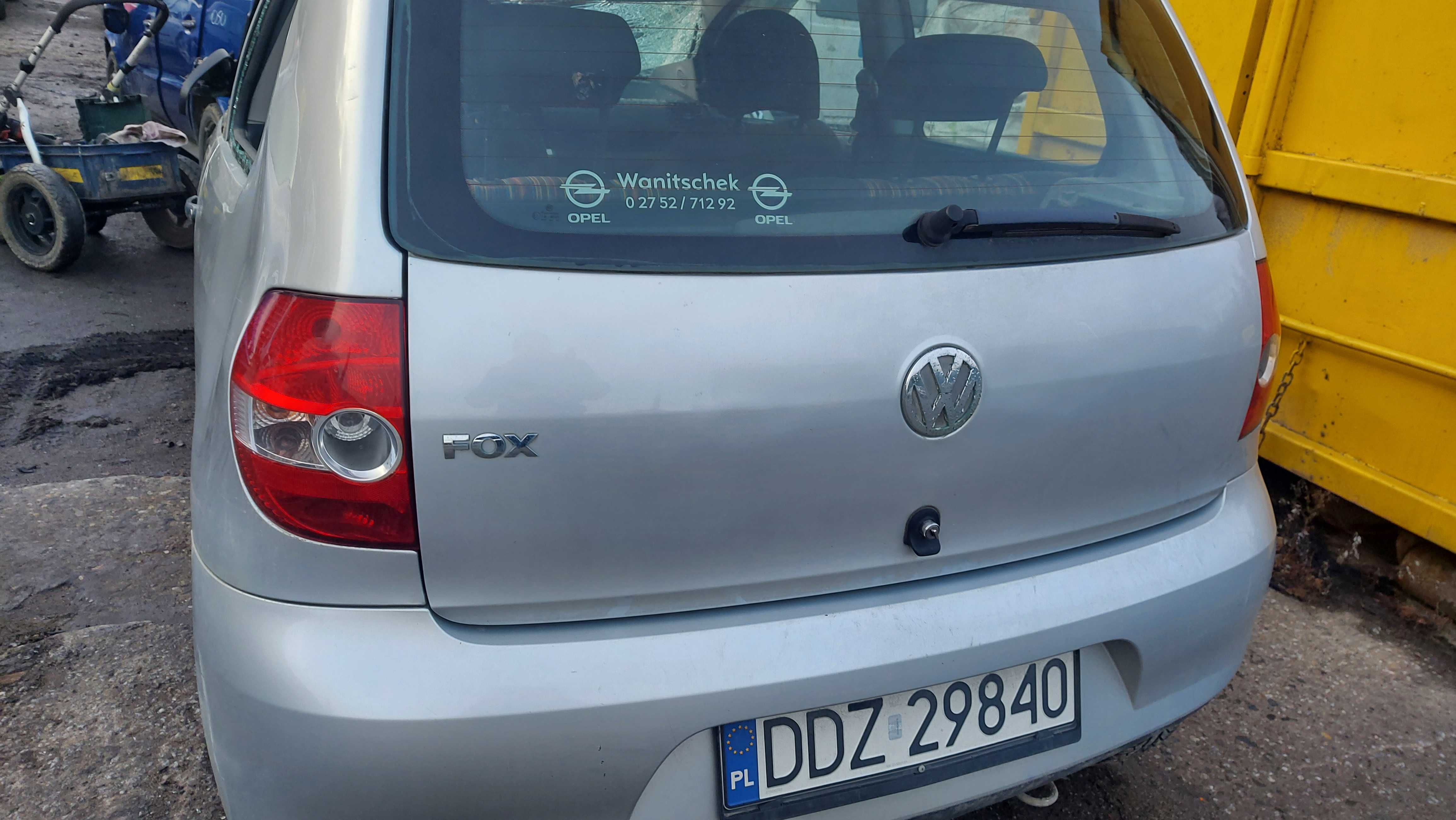 VW Fox 2007' LA7W klapa tylna 3d FV części/transport/dostawa