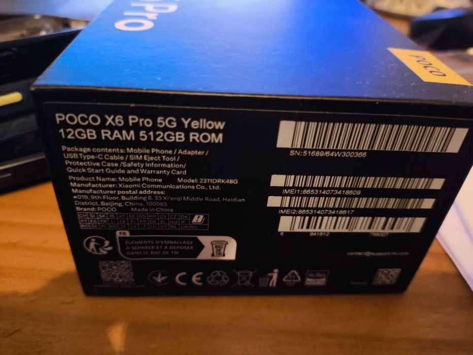 Poco X6 Pro 5g Yellow 12gb RAM 512 Rom